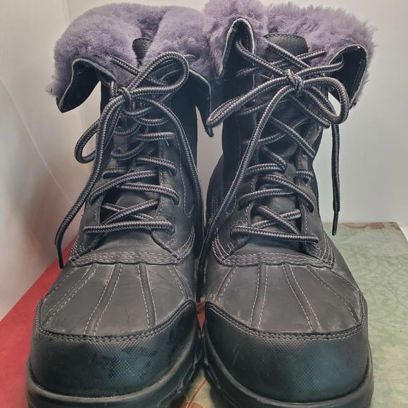 Marc Ecko Womens 8 Grierson Keystone Water Resistant Shearling Lace-up Boot - Picture 8 of 11